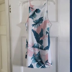 Tropical Palm Leaf Dress